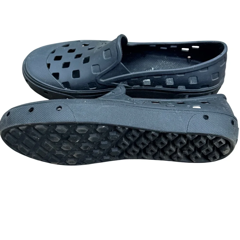 Vans Trek Slip-On Black Water Shoes Mens 5 Womens 6.5 Checkerboard Gorpcore EUC